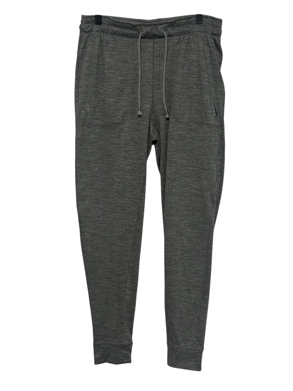 Nike Men's Small Nike Heather Charcoal Knit Yoga Joggers - Dark Gray